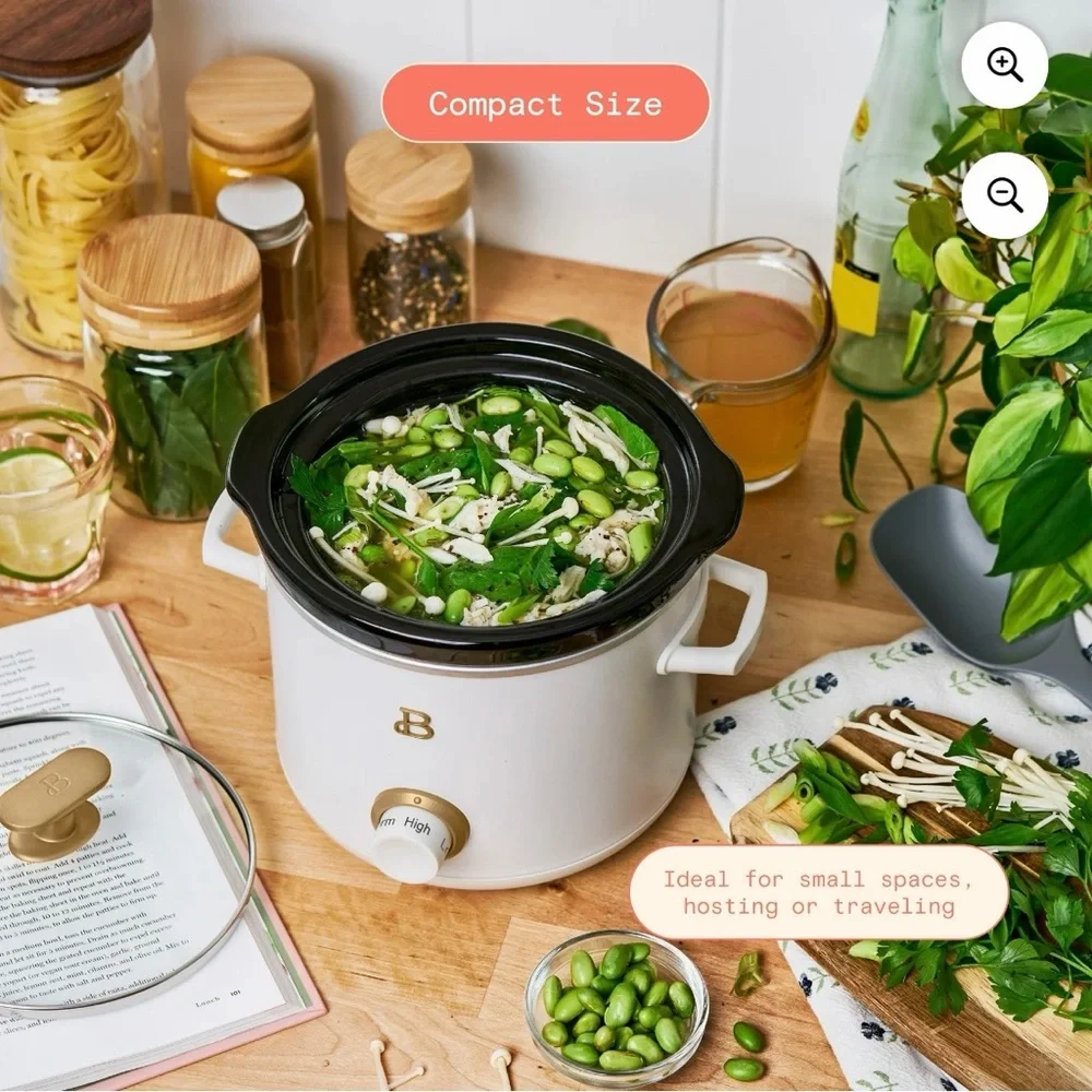 NEW Beautiful 2 Quart Slow Cooker White Icing - Picture 4 of 5